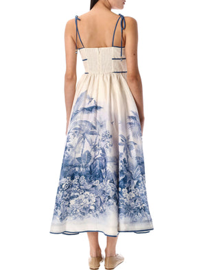 ZIMMERMANN Wylie Picnic Midi Dress - Women's Size 1