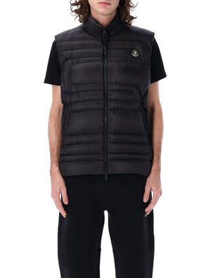 MONCLER Men's High Neck Snake-Quilted Down Gilet - Size 4