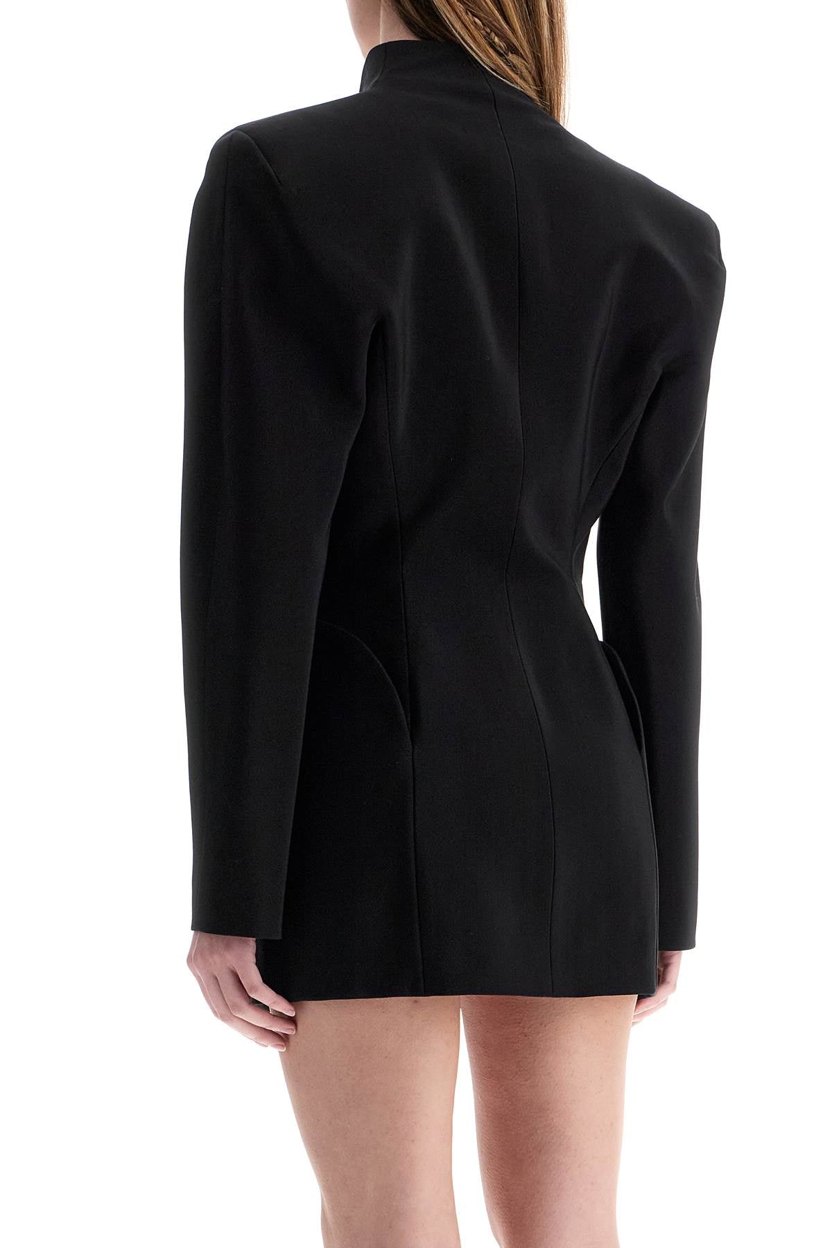 MUGLER Mini V-Neck Jacket with Contemporary Design