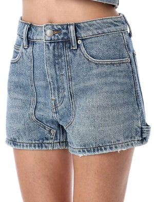 ALEXANDER WANG High-Waist Workwear Denim Shorts - Size 26