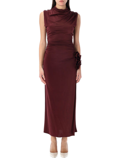 MAGDA BUTRYM Draped High Neck Midi Dress - Size 36