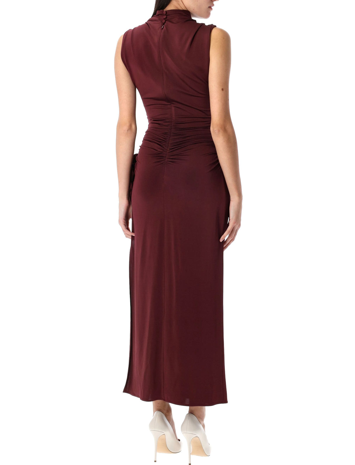 MAGDA BUTRYM Draped High Neck Midi Dress - Size 36