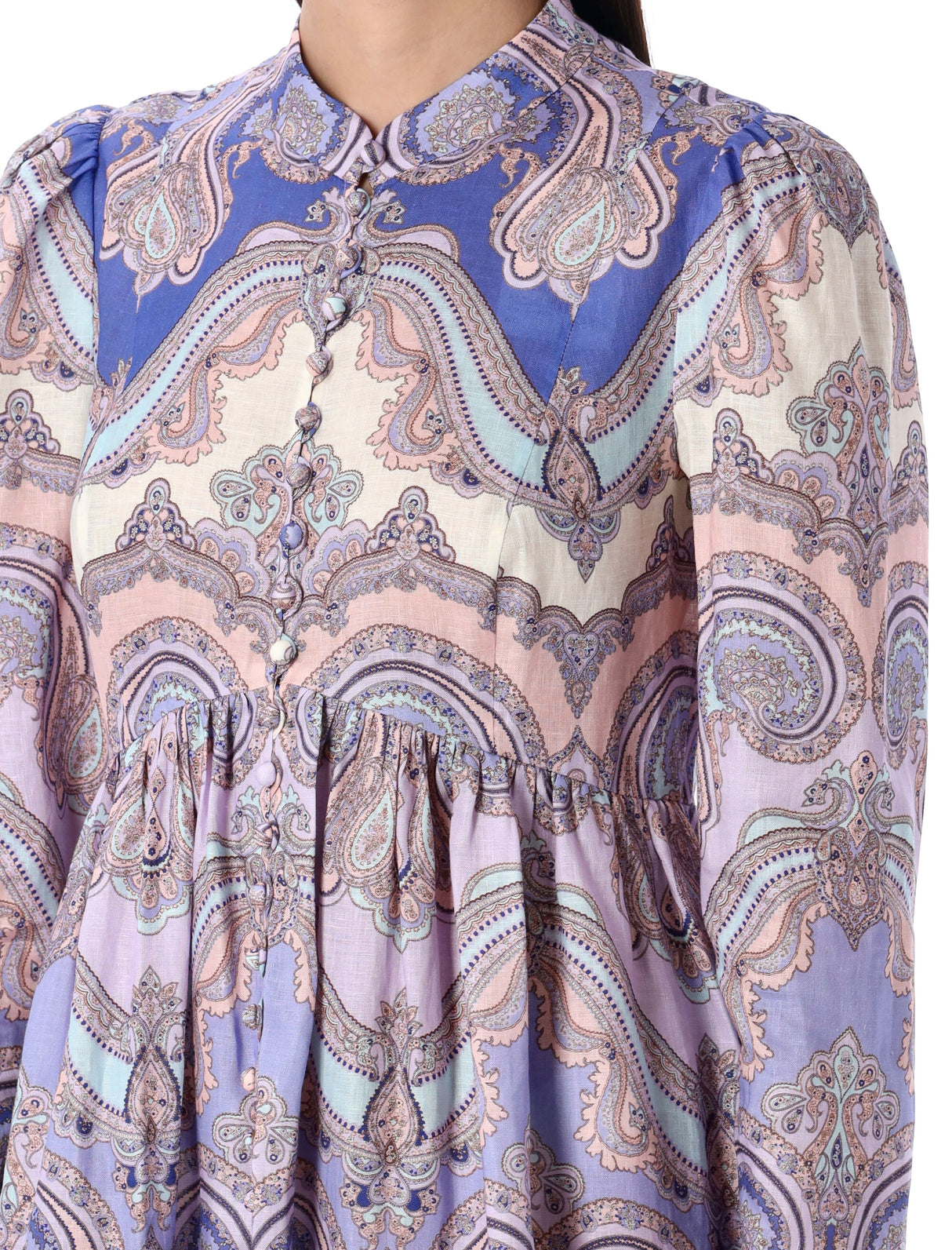 ZIMMERMANN Elegant Paisley Print Mini Dress