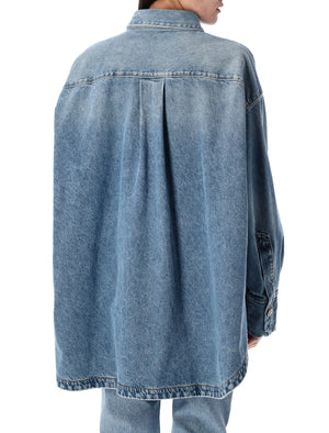 THE ATTICO Oversized Denim Shirt - Size 40