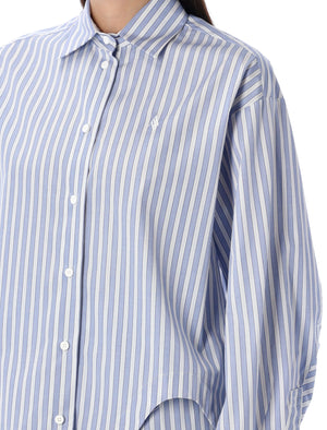 THE ATTICO Eliza Striped Cotton Shirt in Size 40