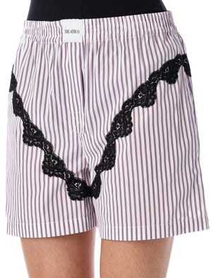 THE ATTICO Mini Striped Short Pants for Women