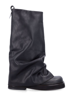 THE ATTICO Stylish Combat Boots with Square Toe Design