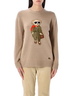 RALPH LAUREN Aviator Polo Bear Cashmere Jumper - Women’s Relaxed Fit