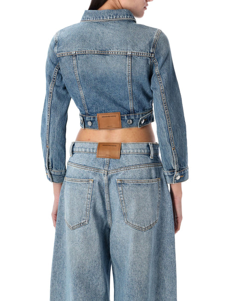 ALEXANDER WANG Mini Shrunken Trucker Denim Jacket