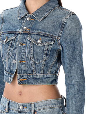 ALEXANDER WANG Mini Shrunken Trucker Denim Jacket