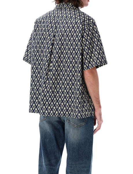 VALENTINO GARAVANI Men's The V Print Bowling Shirt in Boxy Fit