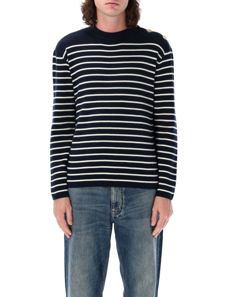 VALENTINO GARAVANI Striped Cotton Sweater - Size L