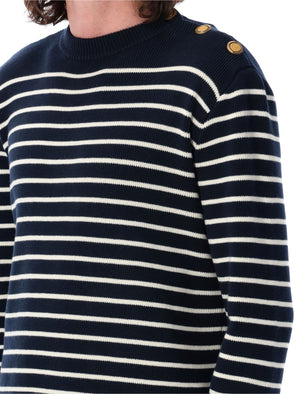 VALENTINO GARAVANI Striped Cotton Sweater - Size L