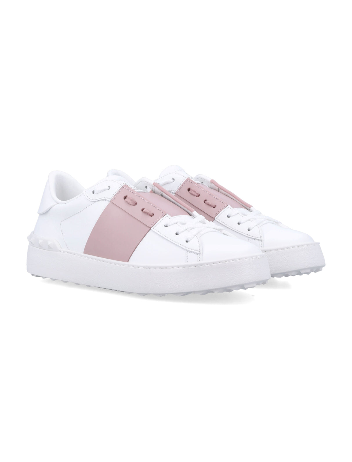 VALENTINO GARAVANI Elegant Leather Sneakers for Women - Open Design