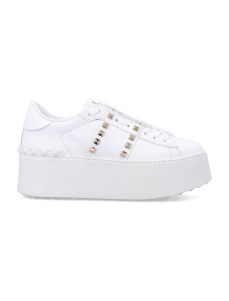 VALENTINO GARAVANI Rockstud Untitled Flatform Women's Sneaker - Sole Height: 6 CM