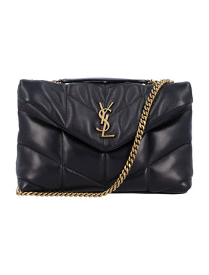 SAINT LAURENT Mini Chevron Quilted Puffer Handbag