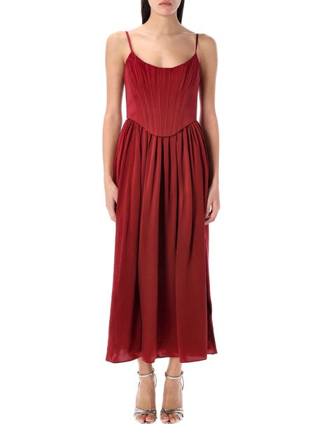 ZIMMERMANN Elegant Corset Midi Dress