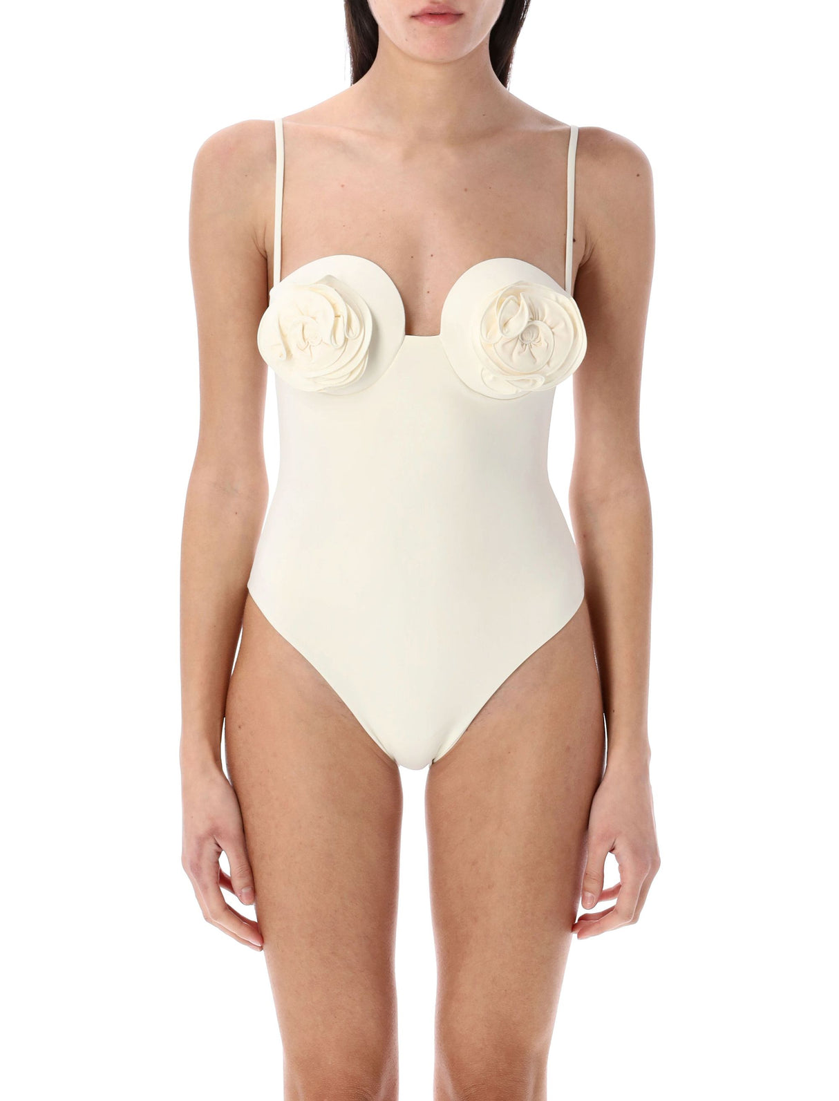 MAGDA BUTRYM 3D Flower Retro Bustier Swimsuit - Size 36