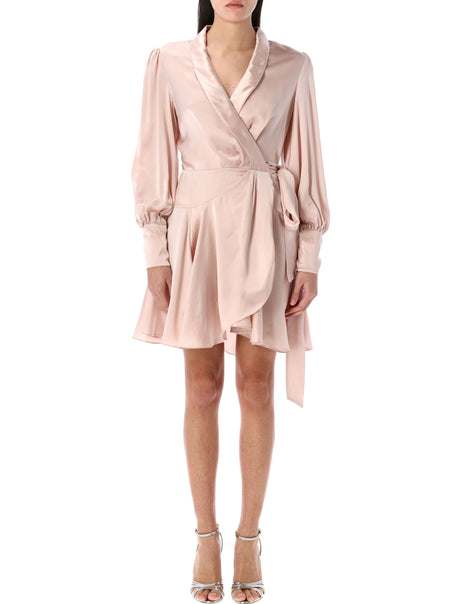 ZIMMERMANN Chic Wrap Mini Dress in Premium Silk - Size 1