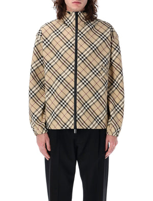 BURBERRY Lightweight Check Twill Jacket for Men - Oversized Fit