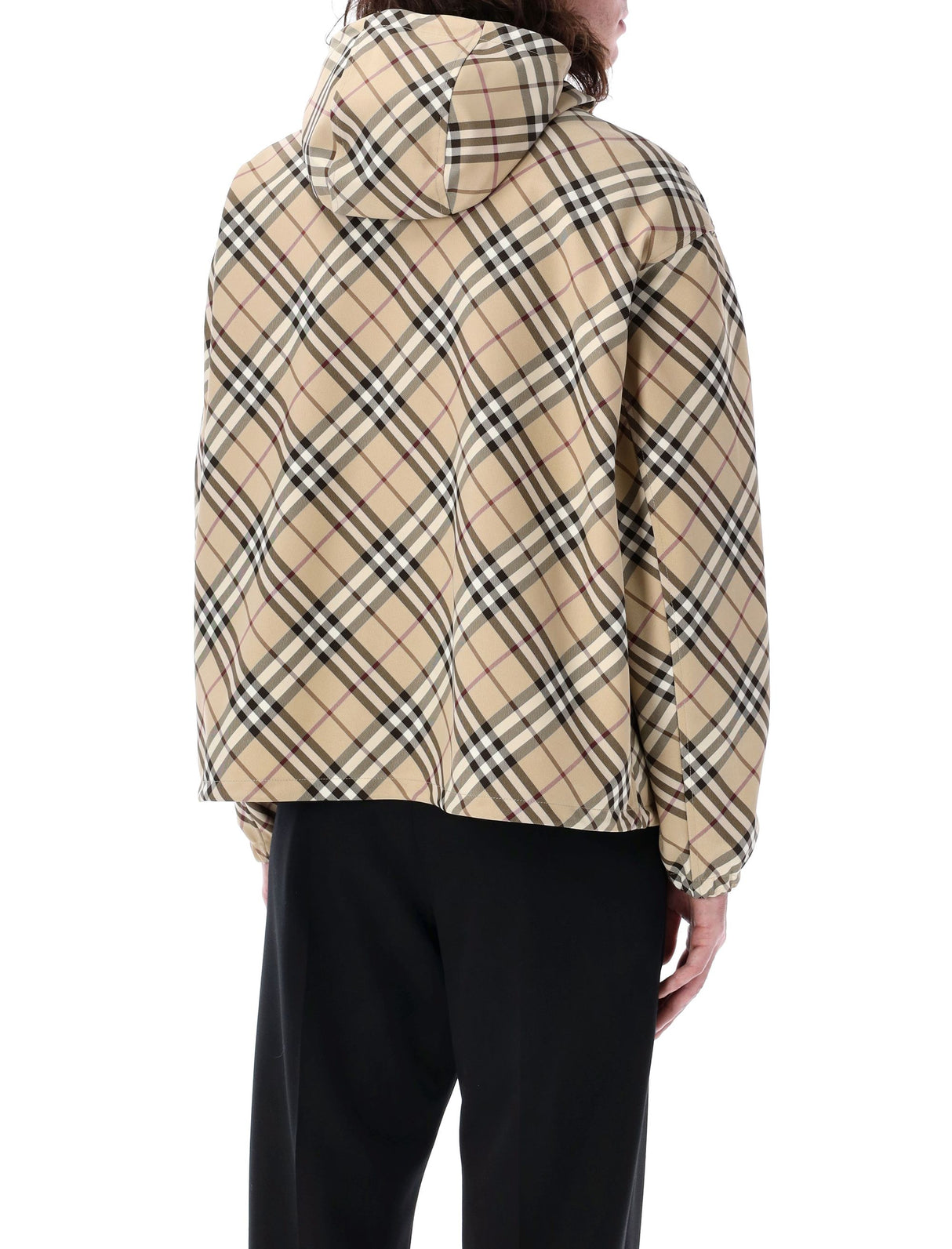 BURBERRY Lightweight Check Twill Jacket for Men - Oversized Fit