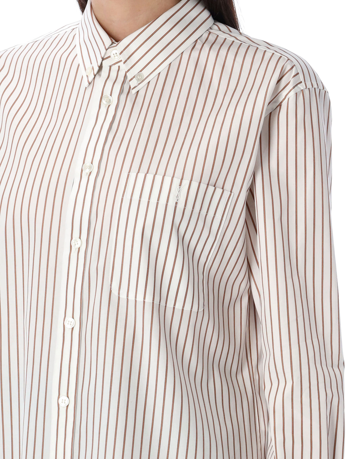 SAINT LAURENT Classic Stripe Shirt for Women