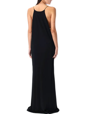 TOM FORD Evening Dress with Gold Chain Details - Size 40