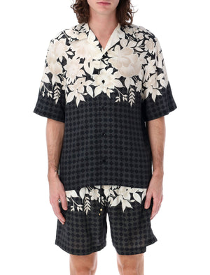 AMIRI Garden Camp Shirt - Loose Fit, Short Sleeves, Size L