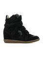 ISABEL MARANT High-Top Suede Sneakers with Hidden Heel