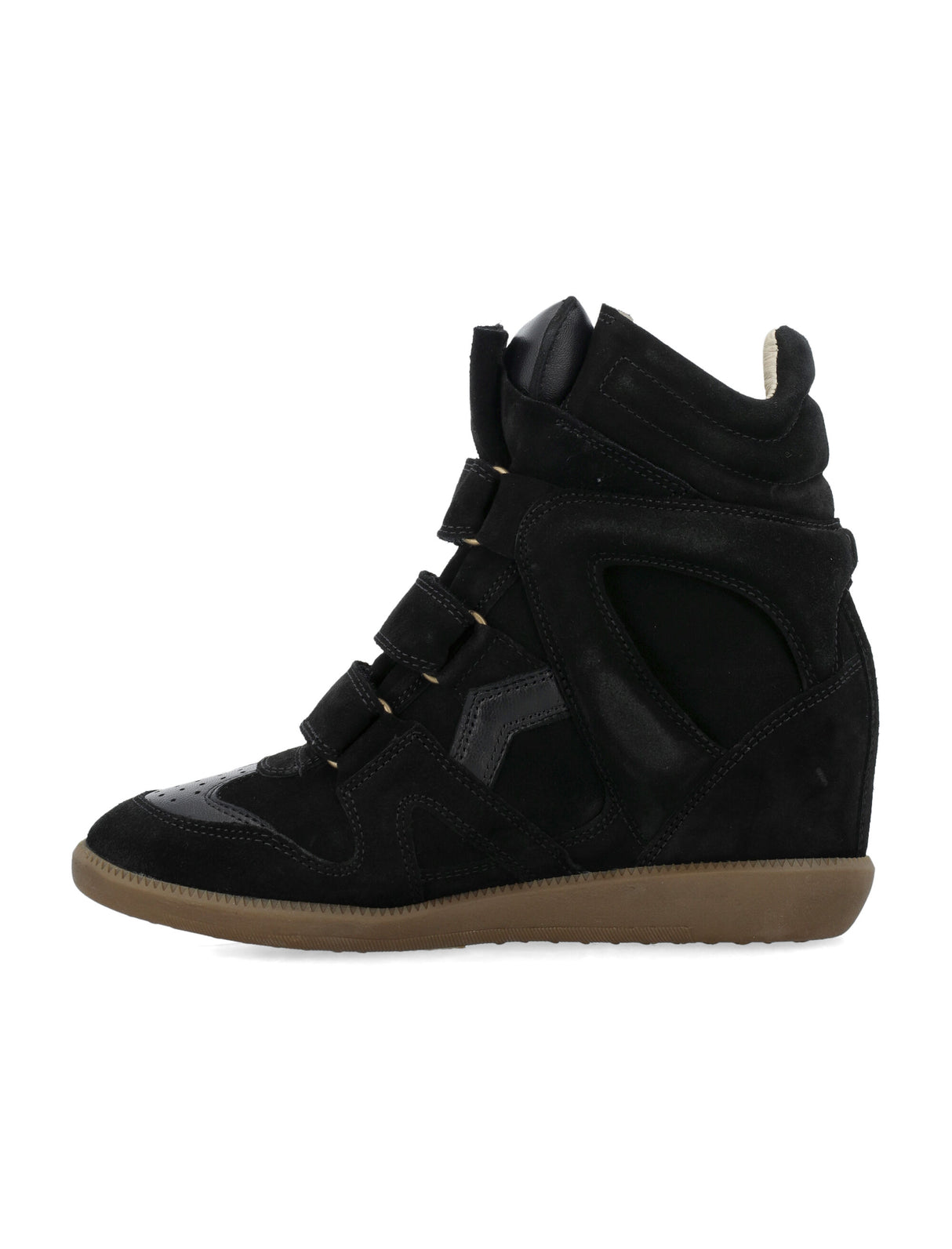 ISABEL MARANT High-Top Suede Sneakers with Hidden Heel