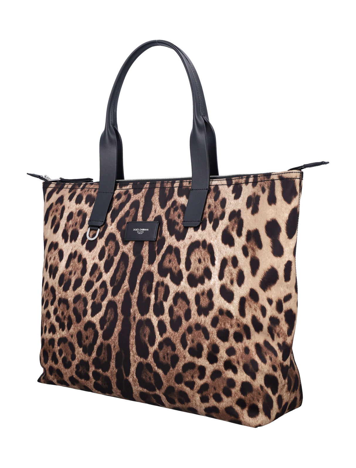 DOLCE & GABBANA Leopard Print Nylon Shopper Bag - 34cm x 41cm x 13cm