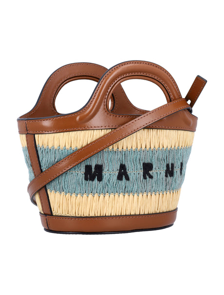 MARNI Micro Raffia-Effect Tropicalia Mini Handbag