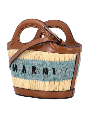 MARNI Micro Raffia-Effect Tropicalia Mini Handbag