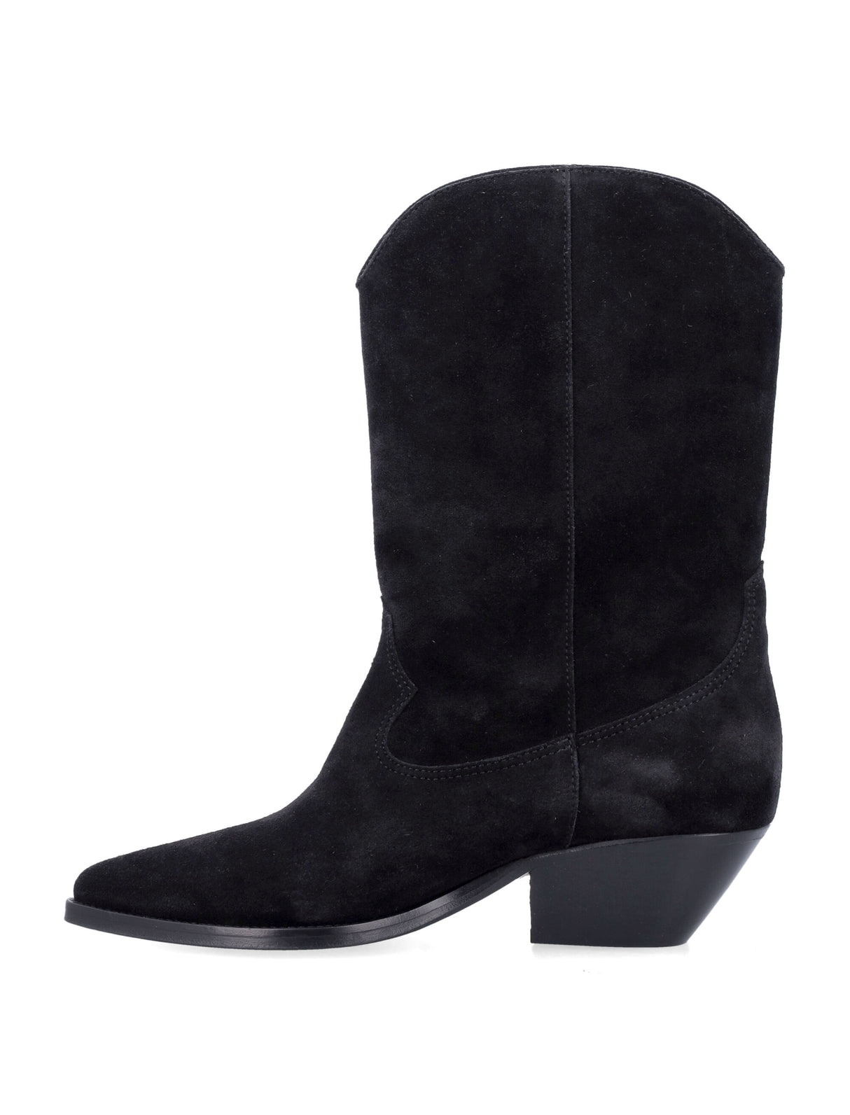 ISABEL MARANT Western Style Suede Calf Leather Boots - 4cm Heel