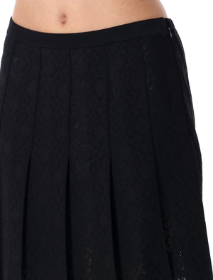 GIVENCHY Pleated Mini Skirt in Monogram Jacquard - Size S