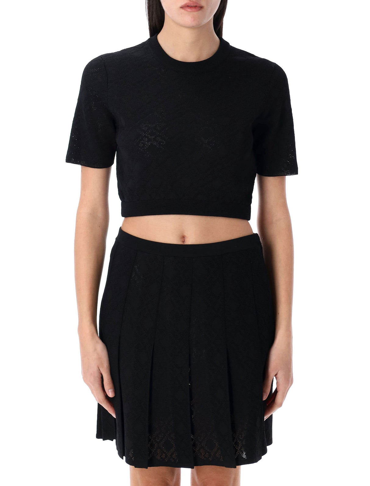 GIVENCHY Mini Cropped Sweater in Monogram Jacquard