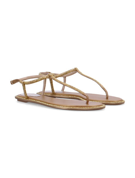 RENE CAOVILLA Mini Crystal-Embellished Thong Sandals