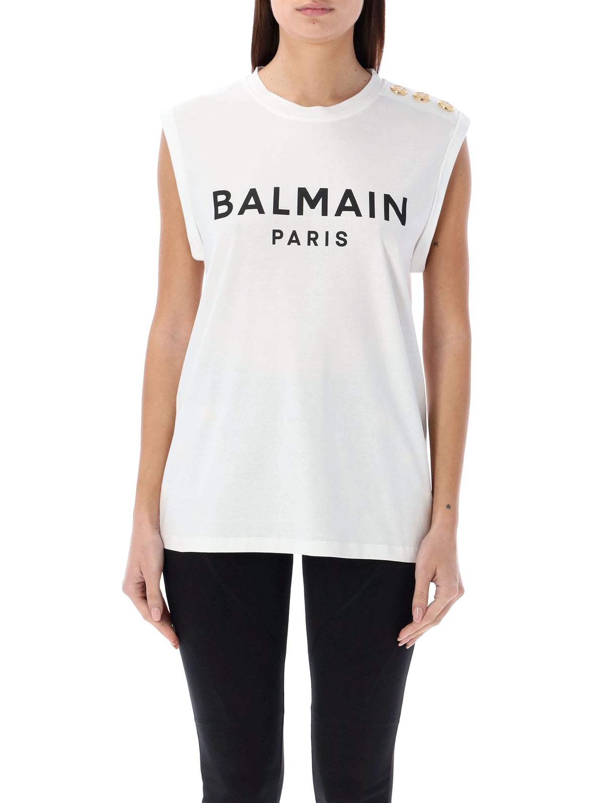 BALMAIN 3-Button Tank Top - S