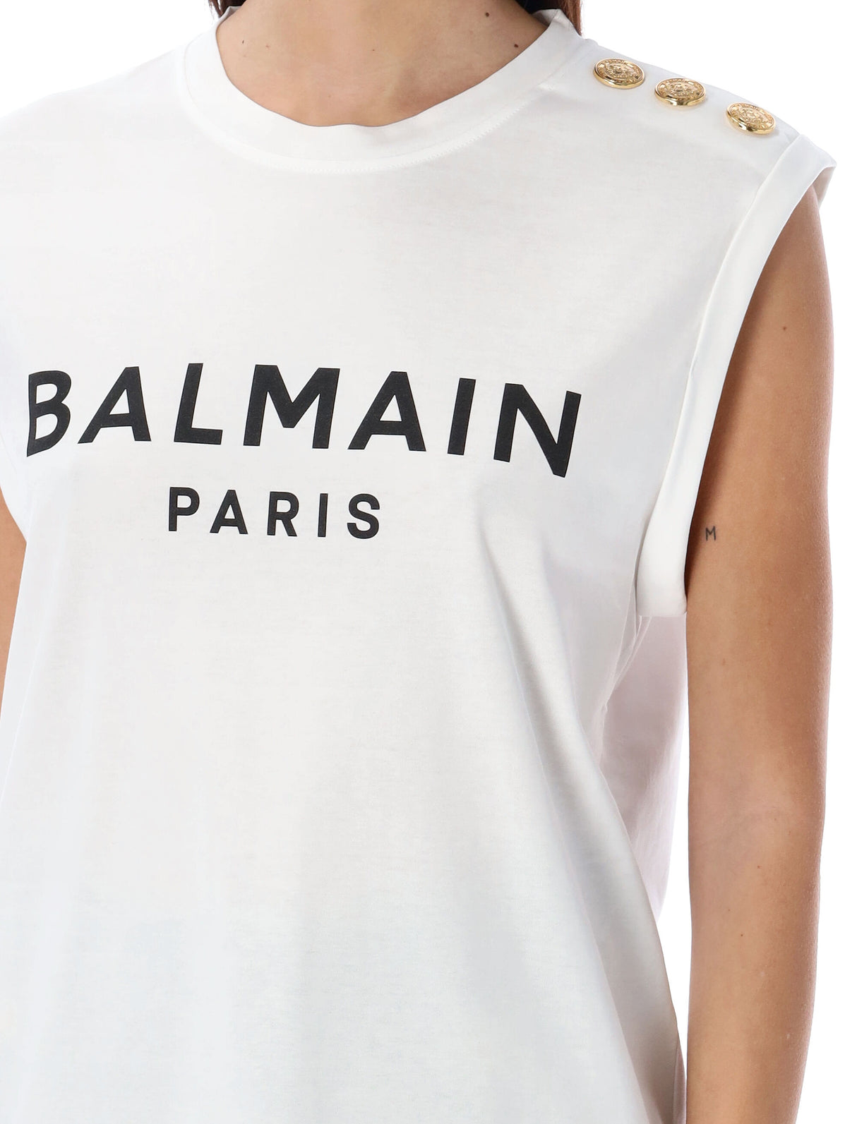 BALMAIN 3-Button Tank Top - S