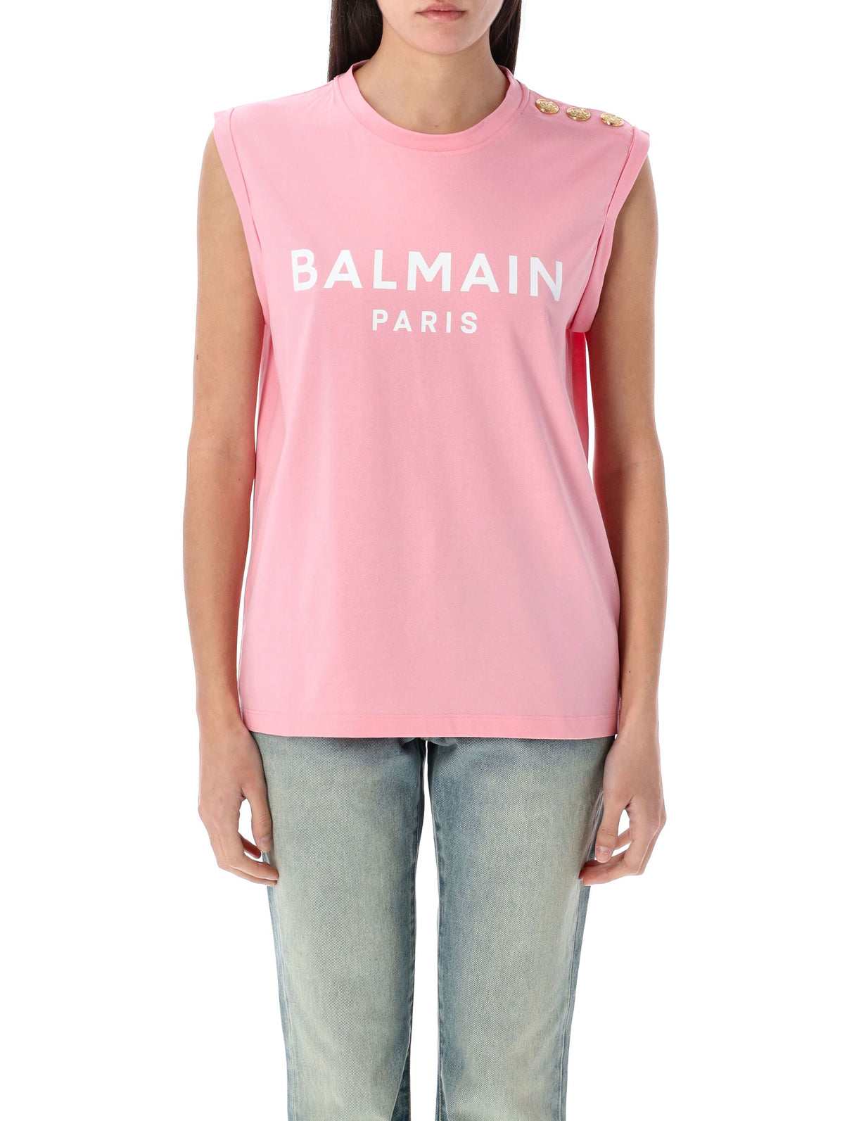 BALMAIN 3-Button Women's Tank Top