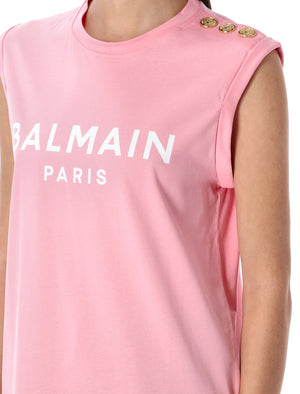 BALMAIN 3-Button Women's Tank Top