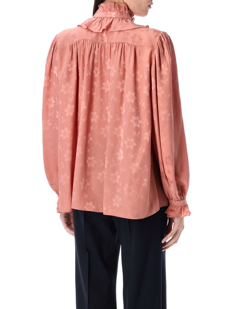 CHLOÉ Silk Jacquard Blouse - Size 38