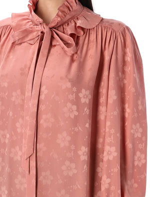 CHLOÉ Silk Jacquard Blouse - Size 38