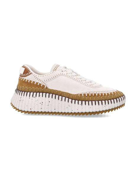 CHLOÉ Women's Suede Lace-Up Sneakers