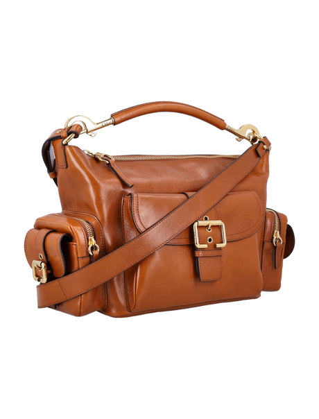 CHLOÉ Mini Shiny Leather Camera Handbag