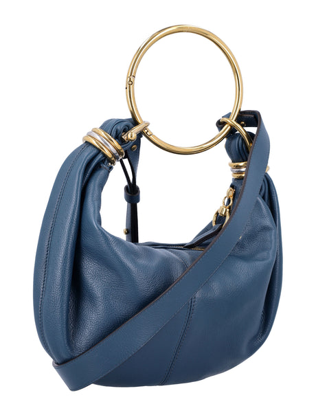 CHLOÉ Mini Grained Leather Hobo Handbag