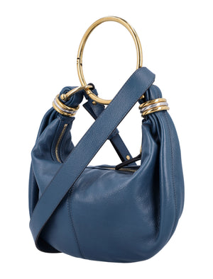 CHLOÉ Mini Grained Leather Hobo Handbag