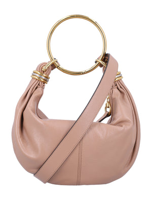 CHLOÉ Mini Grained Leather Hobo Handbag