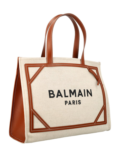 BALMAIN Medium Canvas Shopping Handbag