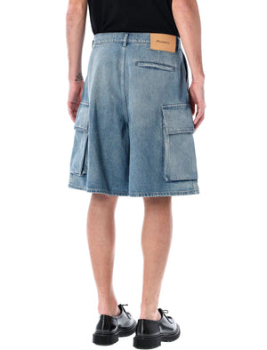 JW ANDERSON Cargo Denim Shorts - Mid Rise, Wide Leg